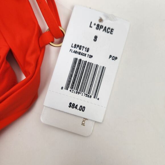 L*Space Flashback Bikini Top in Poppy Orange Size Small NWT - Picture 3 of 4